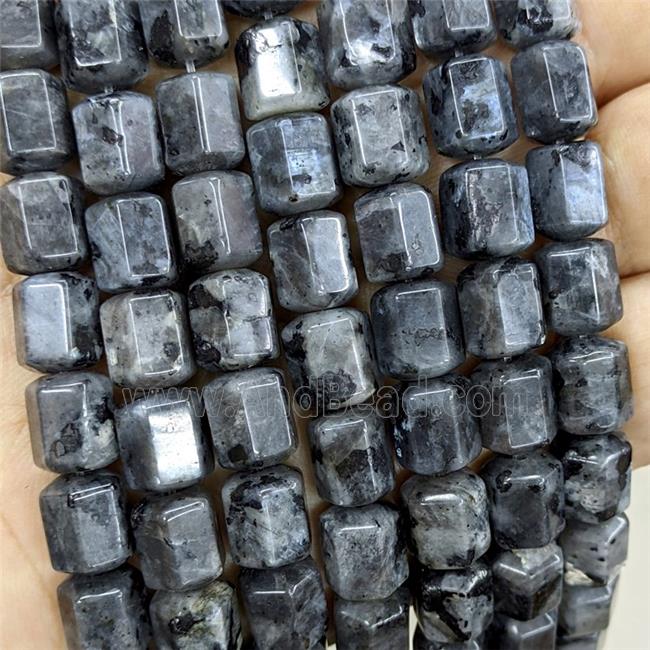 Natural Black Labradorite Prism Beads Larvikite