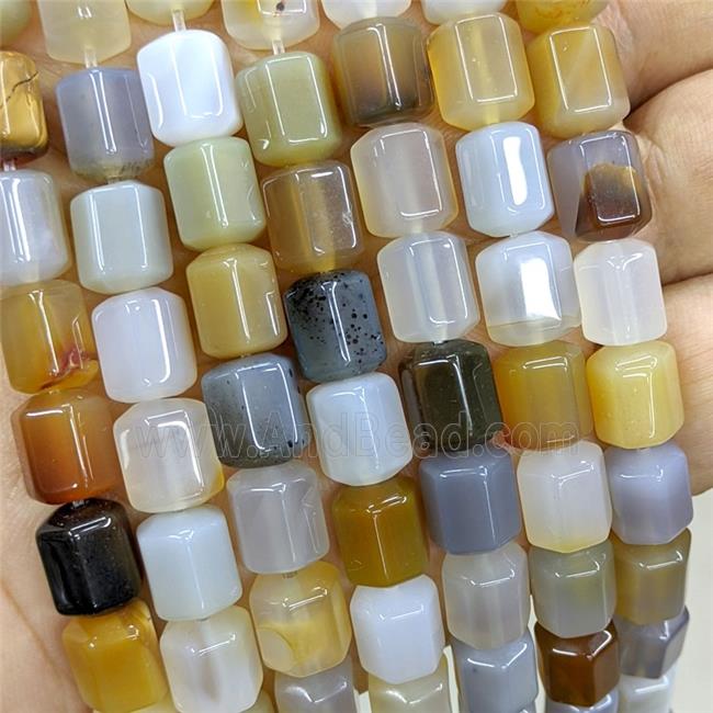 Natural Agate Prism Beads Multicolor