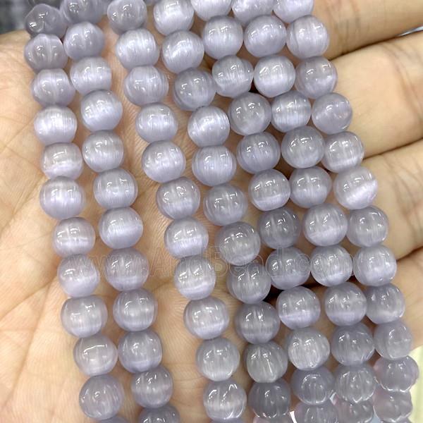Cats Eye Pumpkin Beads Gray Dye