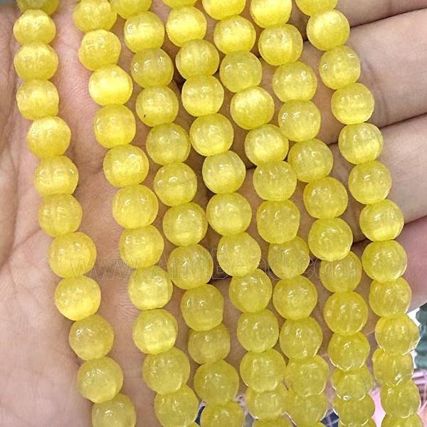 Cats Eye Pumpkin Beads Golden Dye