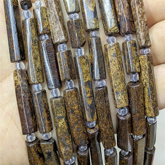 Natural Bronzite Tube Beads