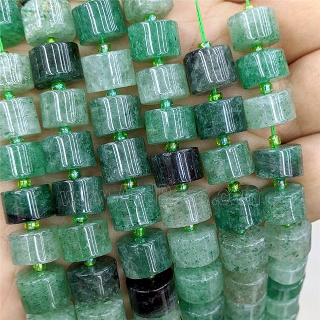 Natural Green Strawberry Quartz Heishi Beads