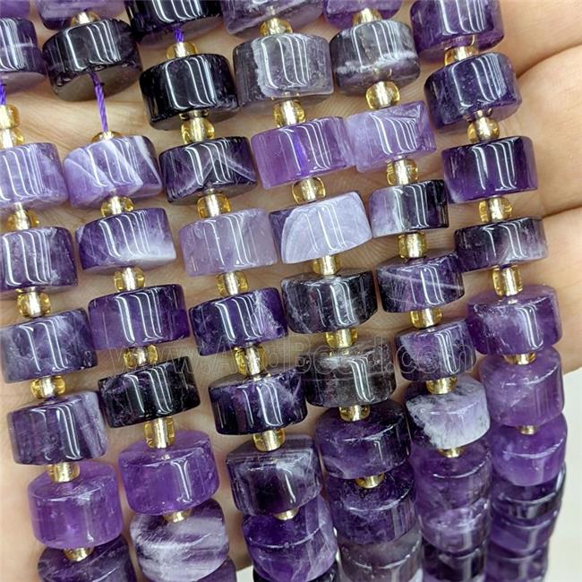 Natural Purple Amethyst Heishi Beads