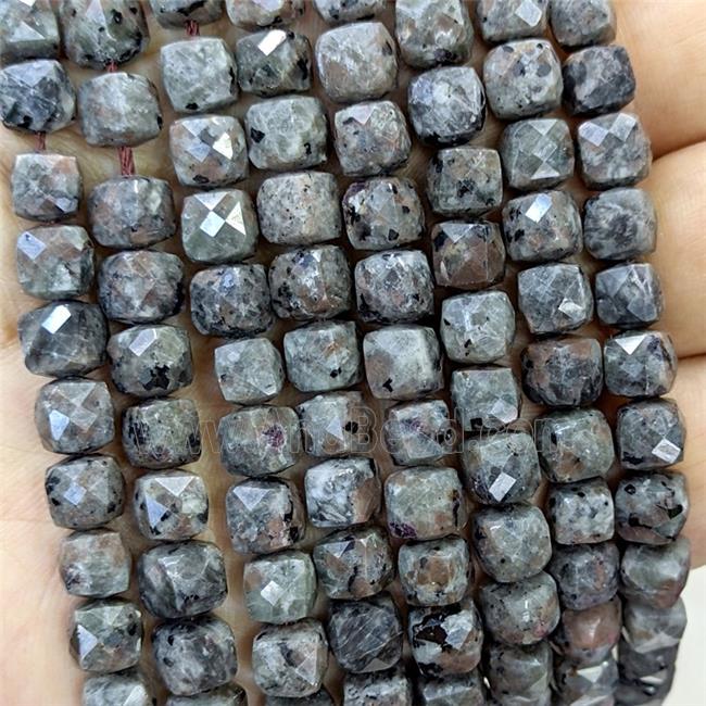Natural Yooperlite Flame Jasper Beads Faceted Cube
