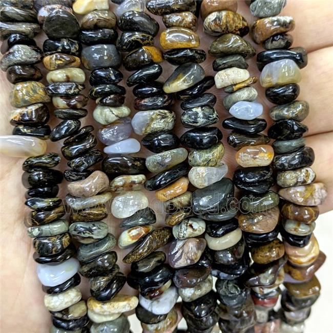 Natural Black Opal Chips Beads Freeform