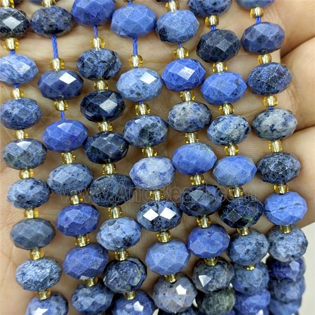 Natural Blue Sodalite Beads Faceted Rondelle