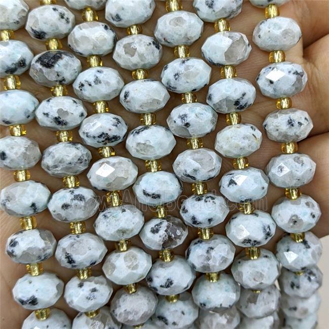 Natural Kiwi Jasper Beads Faceted Rondelle