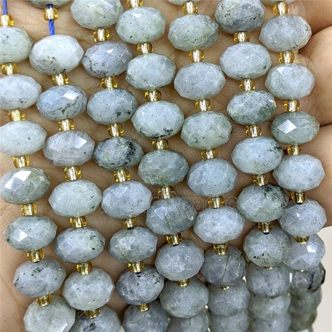 Natural Labradorite Beads Faceted Rondelle
