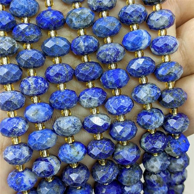 Natural Blue Lapis Lazuli Beads Faceted Rondelle