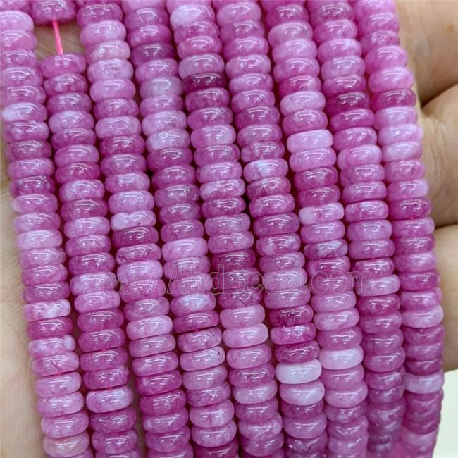 Hotpink Dye Jade Heishi Beads