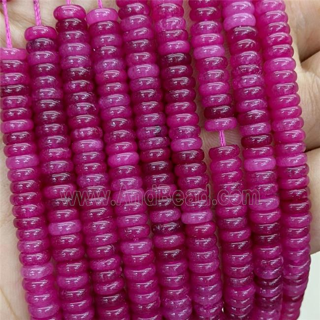 Jade Heishi Beads Fuchsia Dye
