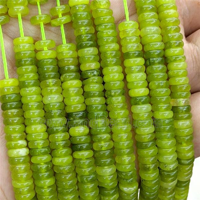 Jade Heishi Beads Olive Dye