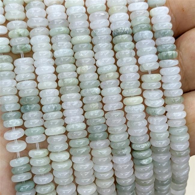 Natural Chinese Nephrite Jade Heishi Beads Lt.green
