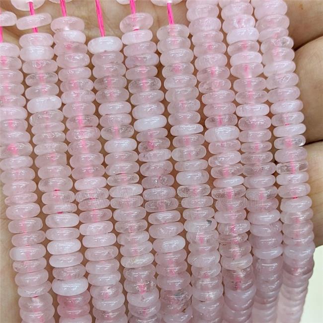 Natural Pink Rose Quartz Heishi Beads