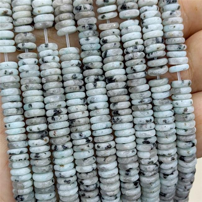Natural Kiwi Jasper Heishi Beads