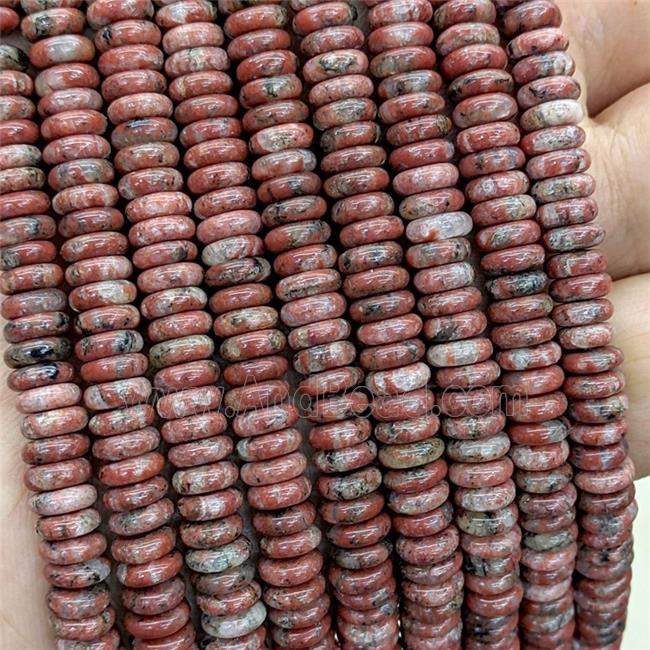 Natural Red Sesame Jasper Heishi Beads