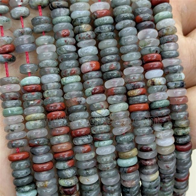 Natural African Bloodstone Heishi Beads