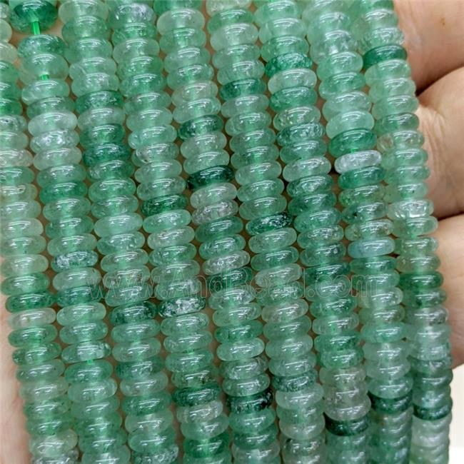 Natural Green Strawberry Quartz Heishi Beads