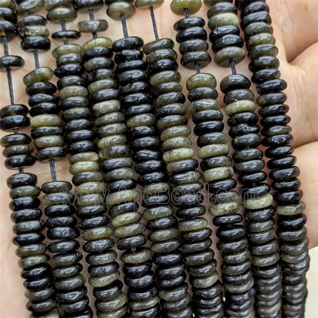 Golden Obsidian Heishi Beads