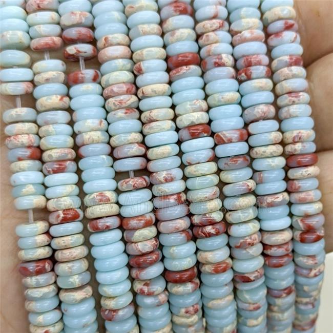 Synthetic Imperial Jasper Heishi Beads Blue