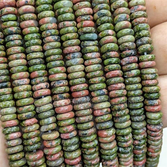 Natural Unakite Heishi Beads