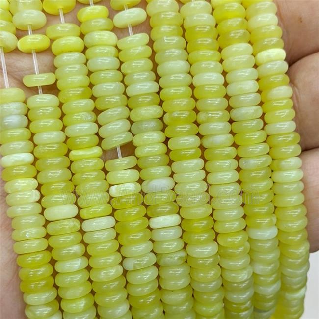 Natural Lemon Jade Heishi Beads