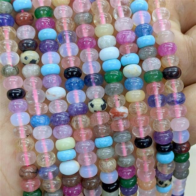 Mix Gemstone Beads Smooth Rondelle