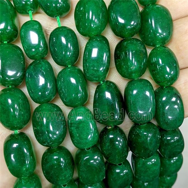 Jade Beads Freeform Green Dye