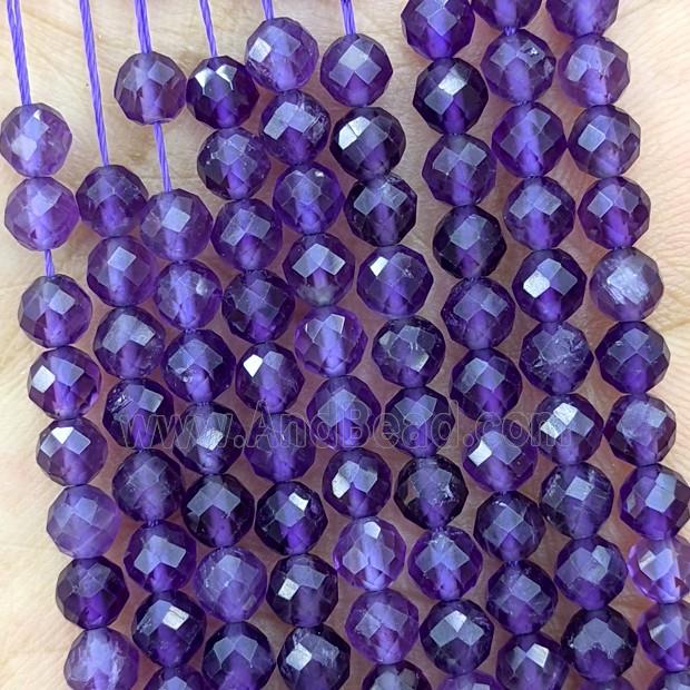 Natural Purple Amethyst Beads Faceted Round