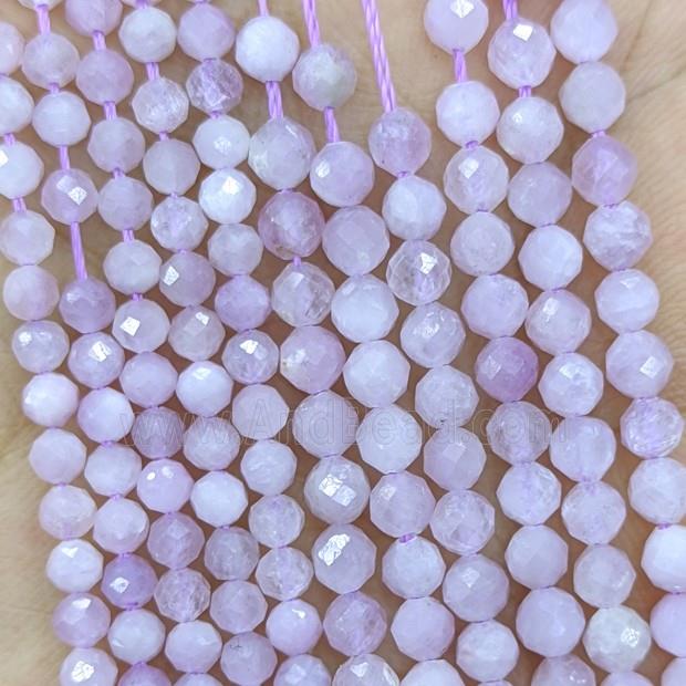 Natural Kunzite Beads Lavender Faceted Round