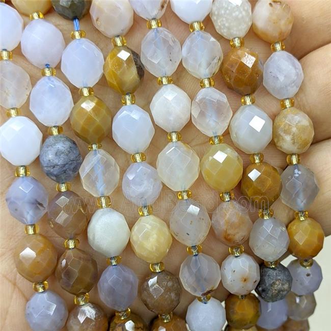 Natural Agate Beads Faceted Rice