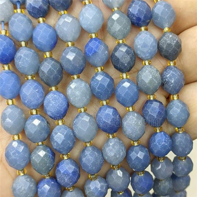 Blue Aventurine Beads Faceted Rice