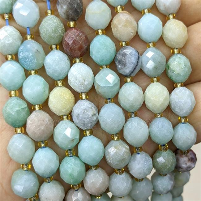 Natural Chinese Amazonite Beads Faceted Rice