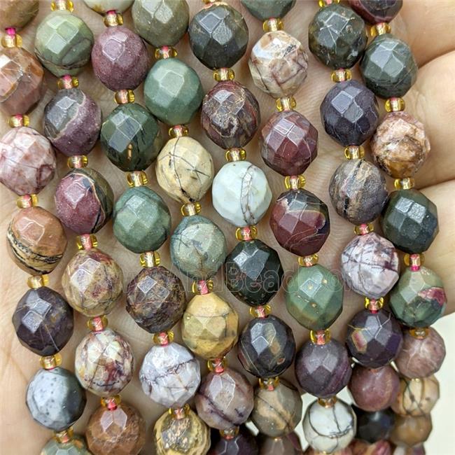 Picasso Jasper Beads Multicolor Faceted Rice
