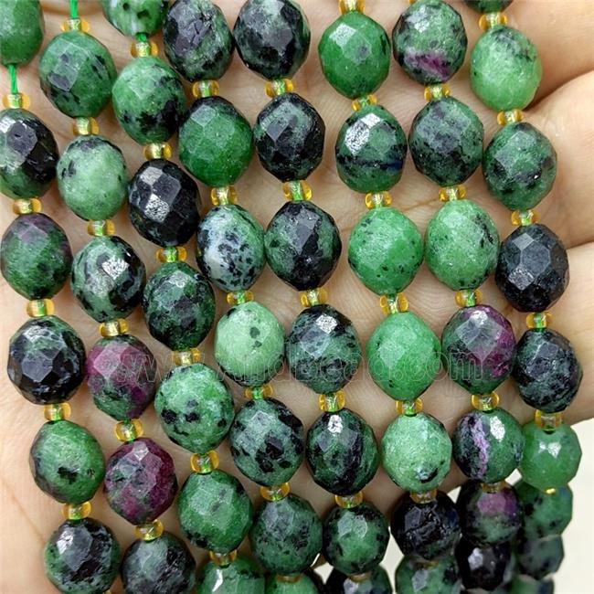 Natural Zoisite Beads Green Faceted Rice