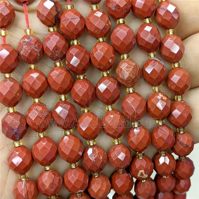 Natural Red Jasper Beads Faceted Rice