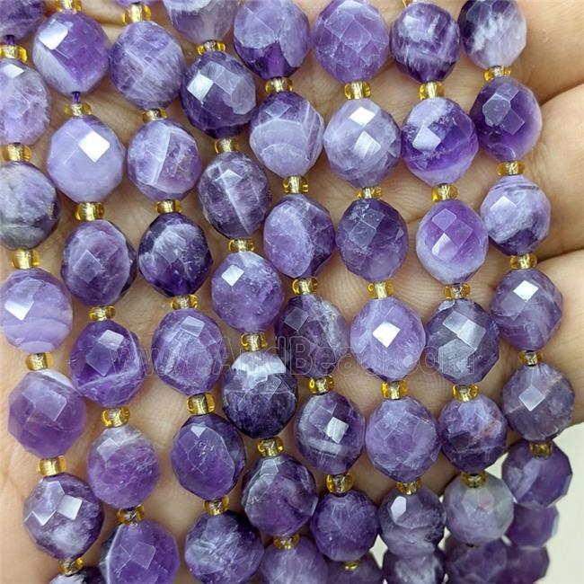 Natural Purple Amethyst Beads Faceted Rice