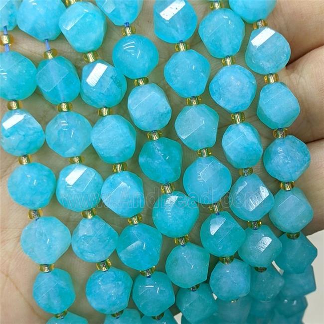 Aqua Jade Twist Beads Dye