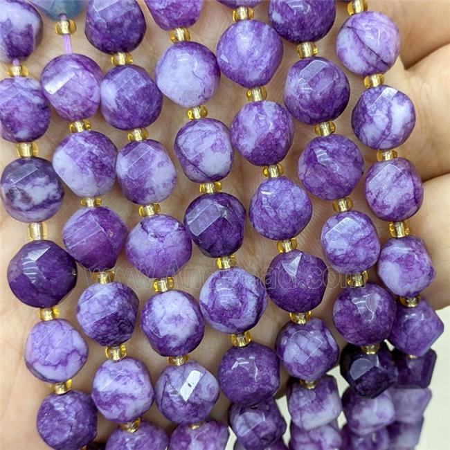 Purple Jade Twist Beads Dye