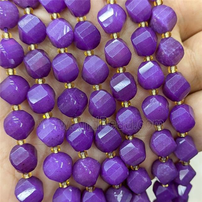 Jade Twist Beads Purple Dye