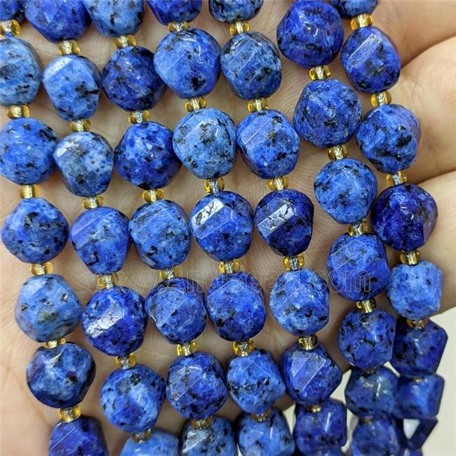 Marble Twist Beads Blue Dye