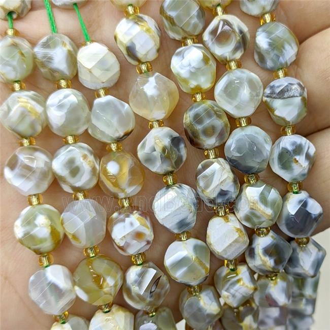 Fire Agate Twist Beads Dye