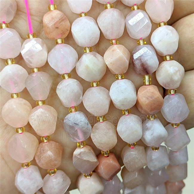 Natural Pink Aventurine Twist Beads