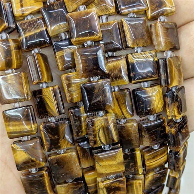 Natural Tiger Eye Stone Square Beads