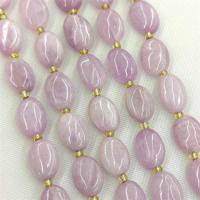 Natural Kunzite Oval Beads Purple