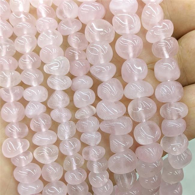 Natural Pink Madagascar Rose Quartz Chip Beads Freeform