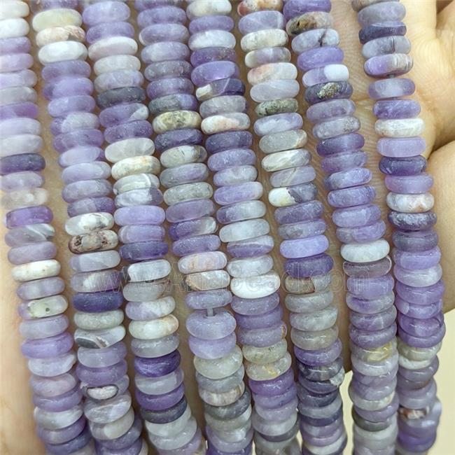 Dogtooth Amethyst Heishi Beads Purple Matte