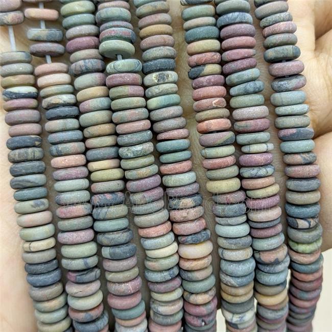 Picasso Jasper Heishi Beads Multicolor Matte