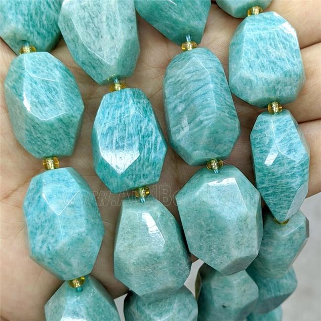 Natural Green Amazonite Nugget Beads Freeform