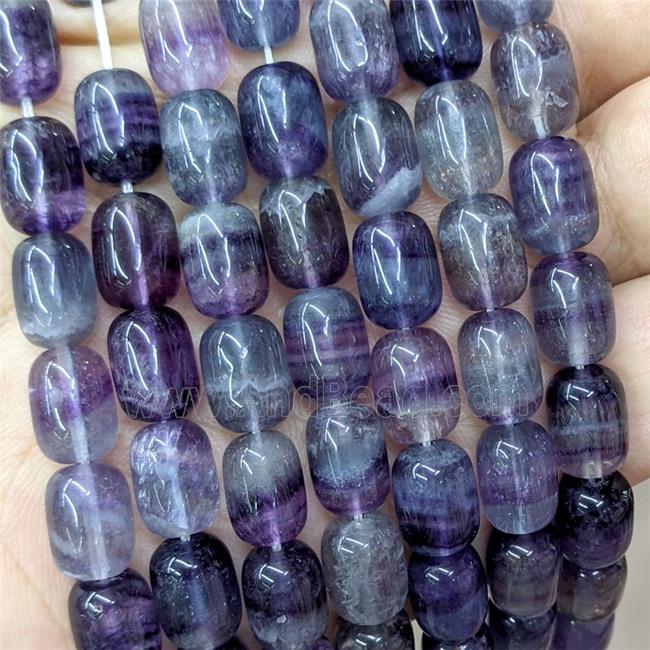 Natural Fluorite Barrel Beads Multicolor